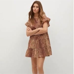 Mango Print Mini Dress